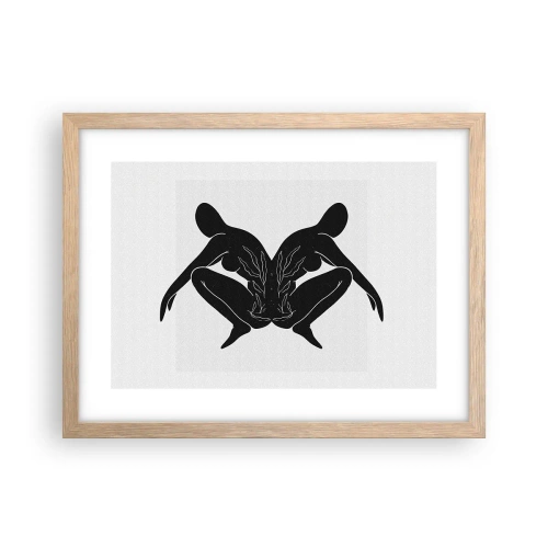 Poszter világos tölgy keretben - Egy közös lélek - 40x30 cm