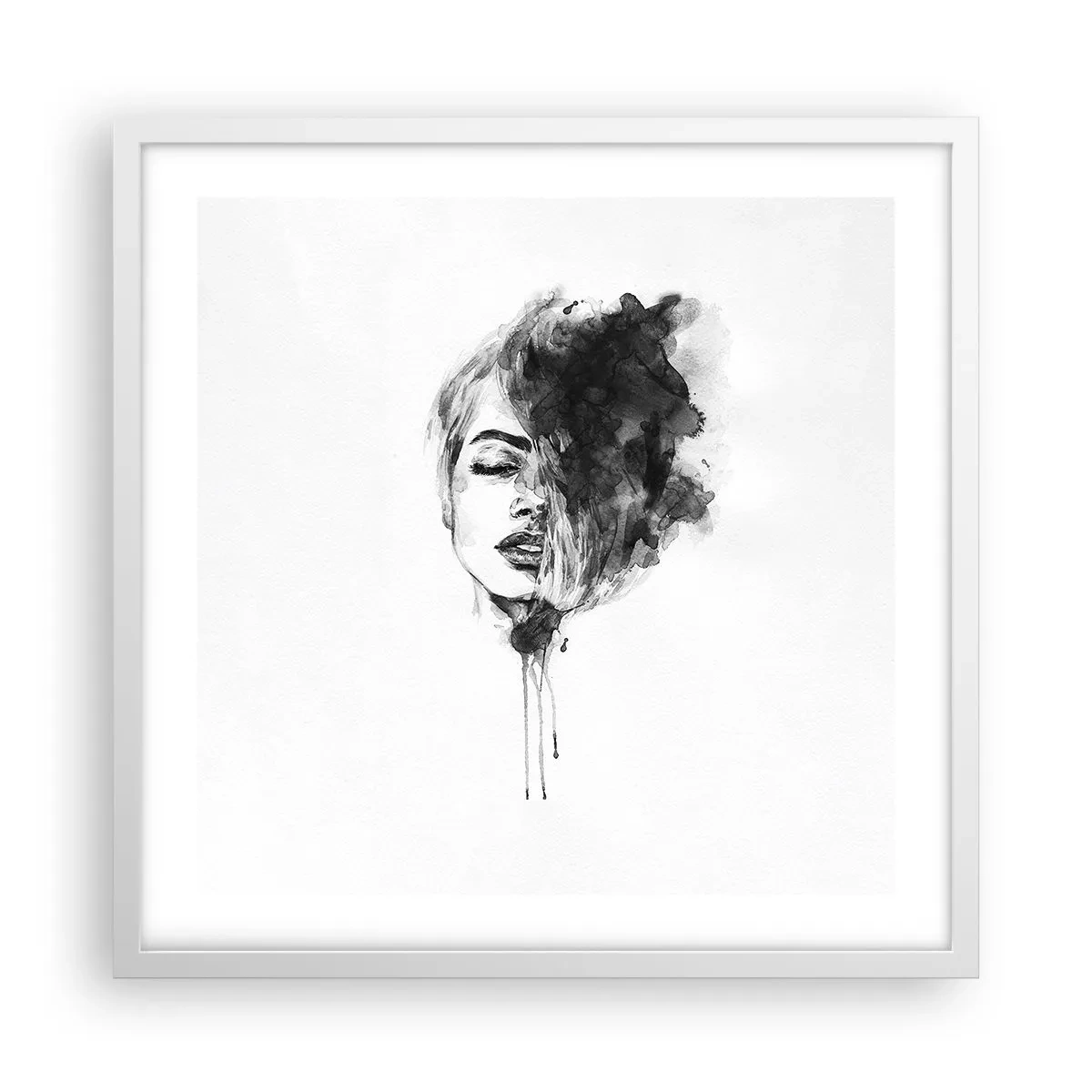 Poszter fekete keretben - Miről álmodozik egy lány - 50x50 cm