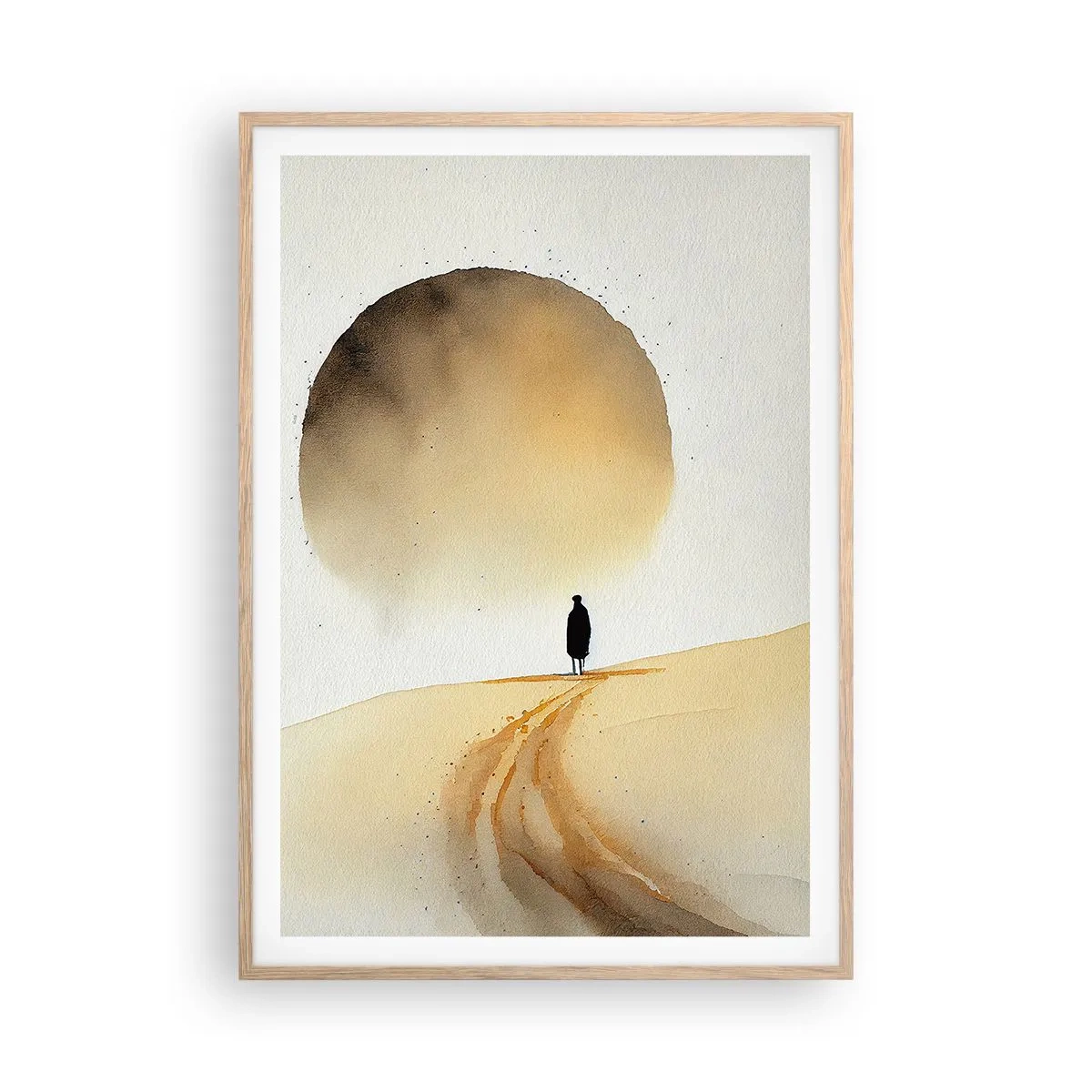 Poszter világos tölgy keretben - Örök vágyakozás - 70x100 cm