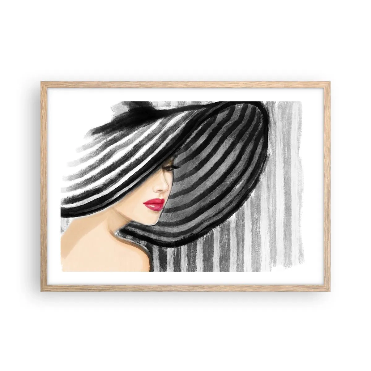 Poszter világos tölgy keretben - Hol keressünk? - 70x50 cm