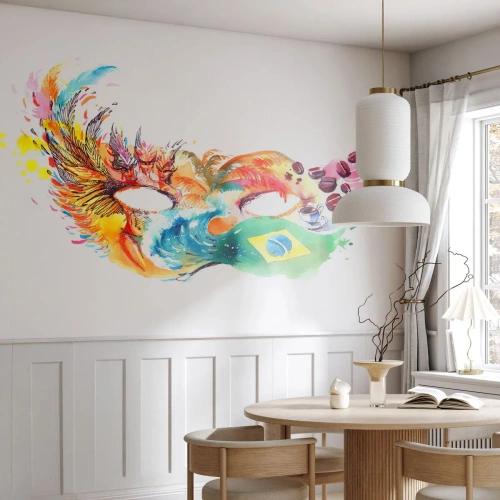 Öntapadós Fotótapéta Deluxe Sticker - Brazília szambával üdvözöl - kapucni, Karnevál, Absztrakció - 500x350 cm