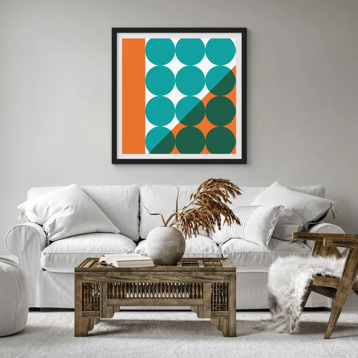 Poszter fehér keretben - Felfelé és átlósan - 60x60 cm