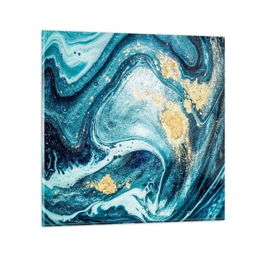 Üveg kép - Kék örvény - 50x50 cm