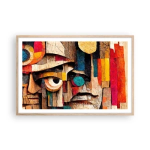 Poszter világos tölgy keretben - Látlak téged... - 91x61 cm