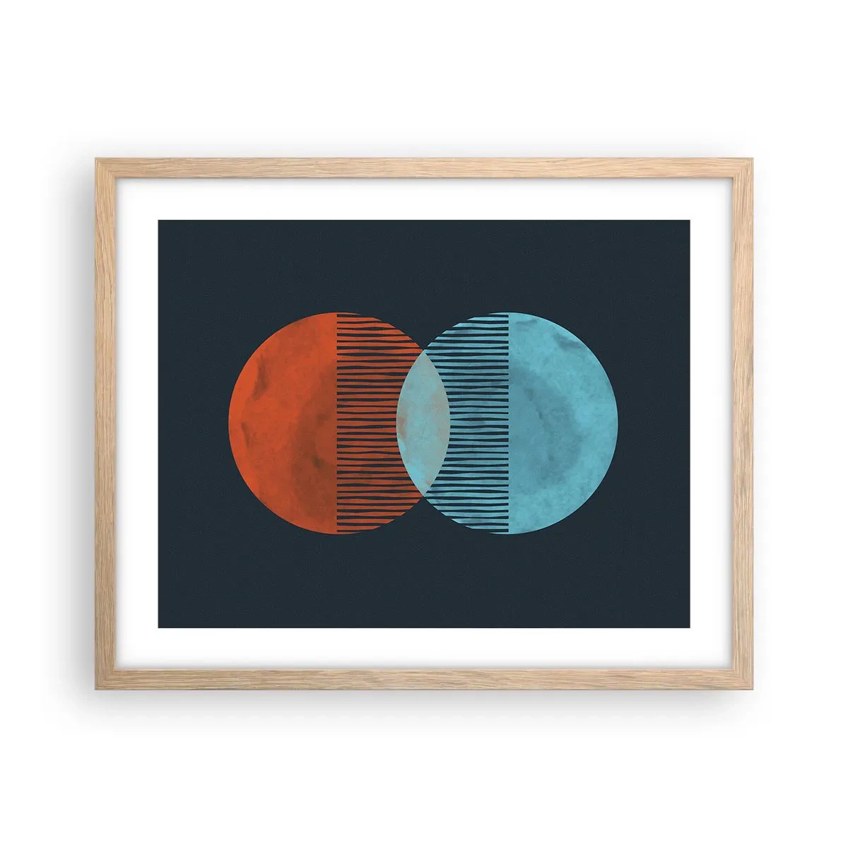 Poszter világos tölgy keretben - Csillagászati fantázia - 50x40 cm