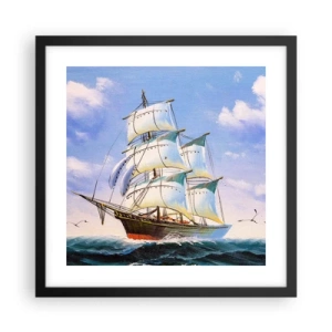 Poszter fehér keretben - Büszkén a széllel - 40x40 cm