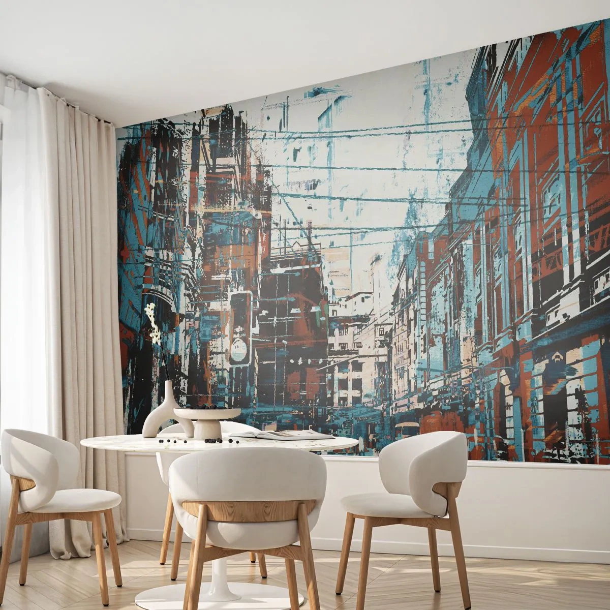 Fotótapéta Premium Sand - Egy kopott városi ösvény - Város, Építészet, Darab - 150x105 cm