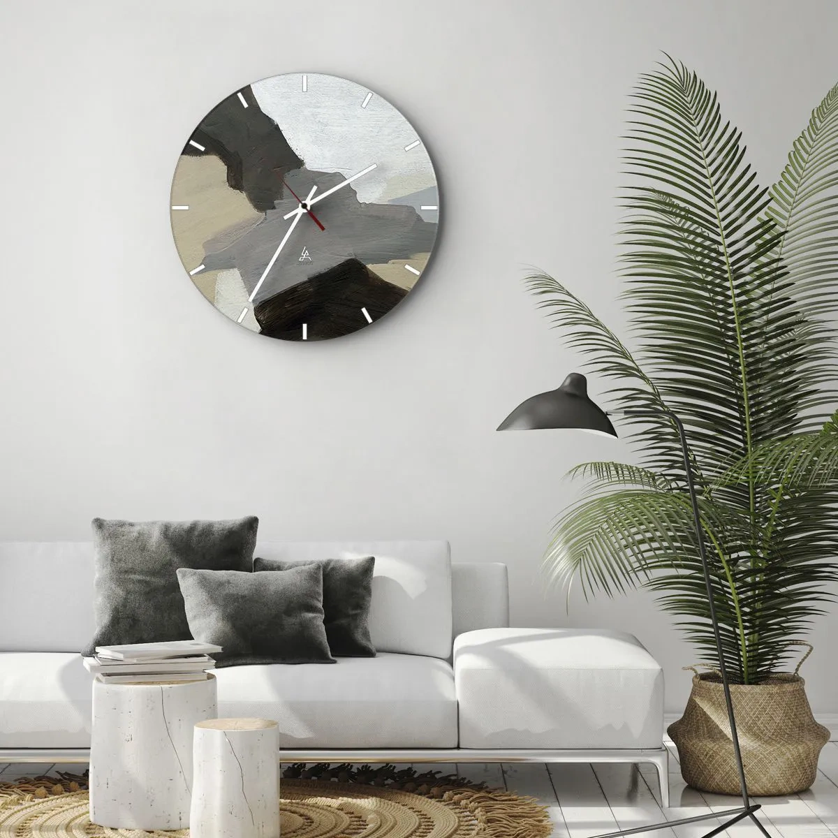 Falióra, Óra - Absztrakció: a szürke elválasztásai - 30x30 cm