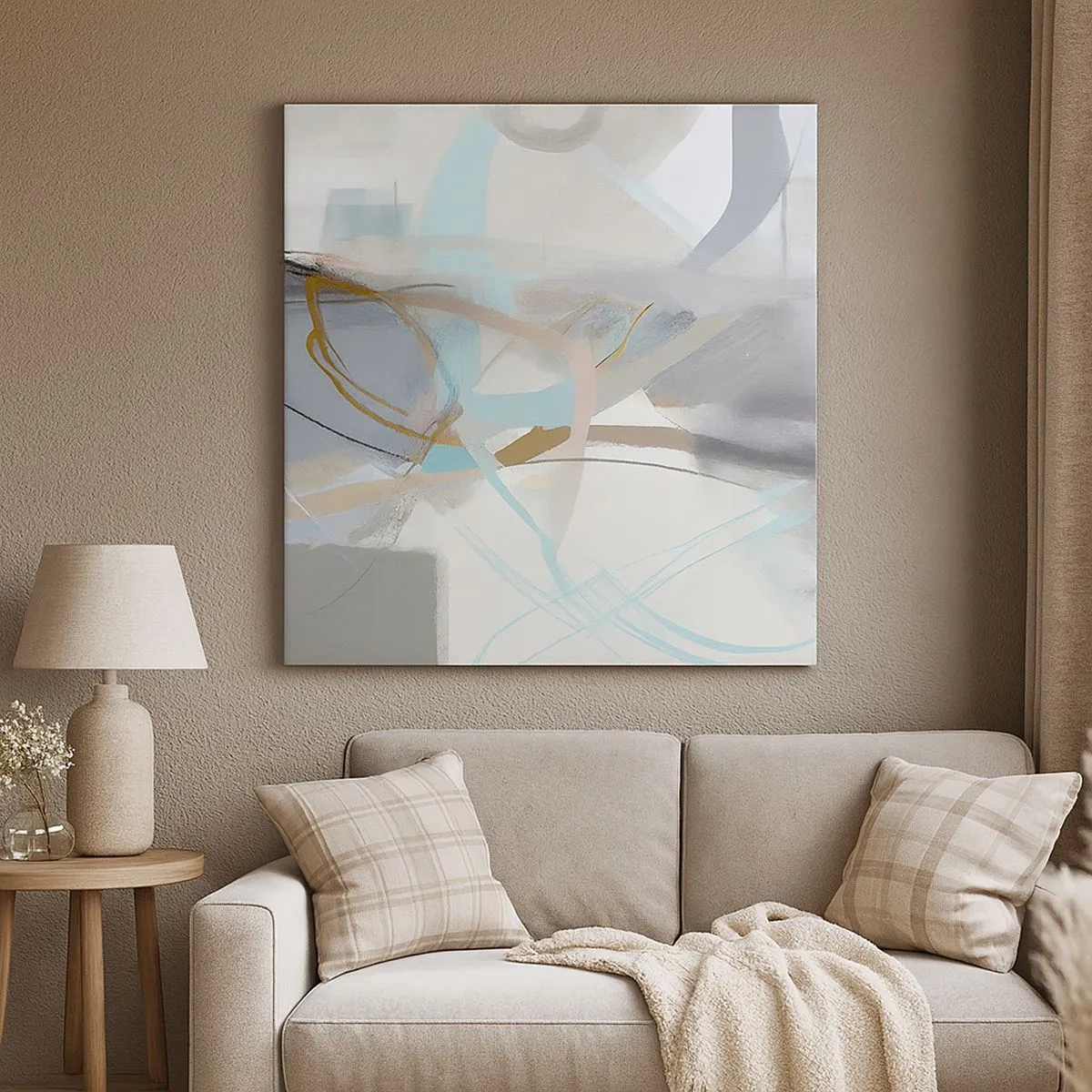 Vászonkép - Ködös absztrakció - 30x30 cm