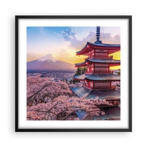 Poszter fehér keretben - A japán lélek lényege - 50x50 cm