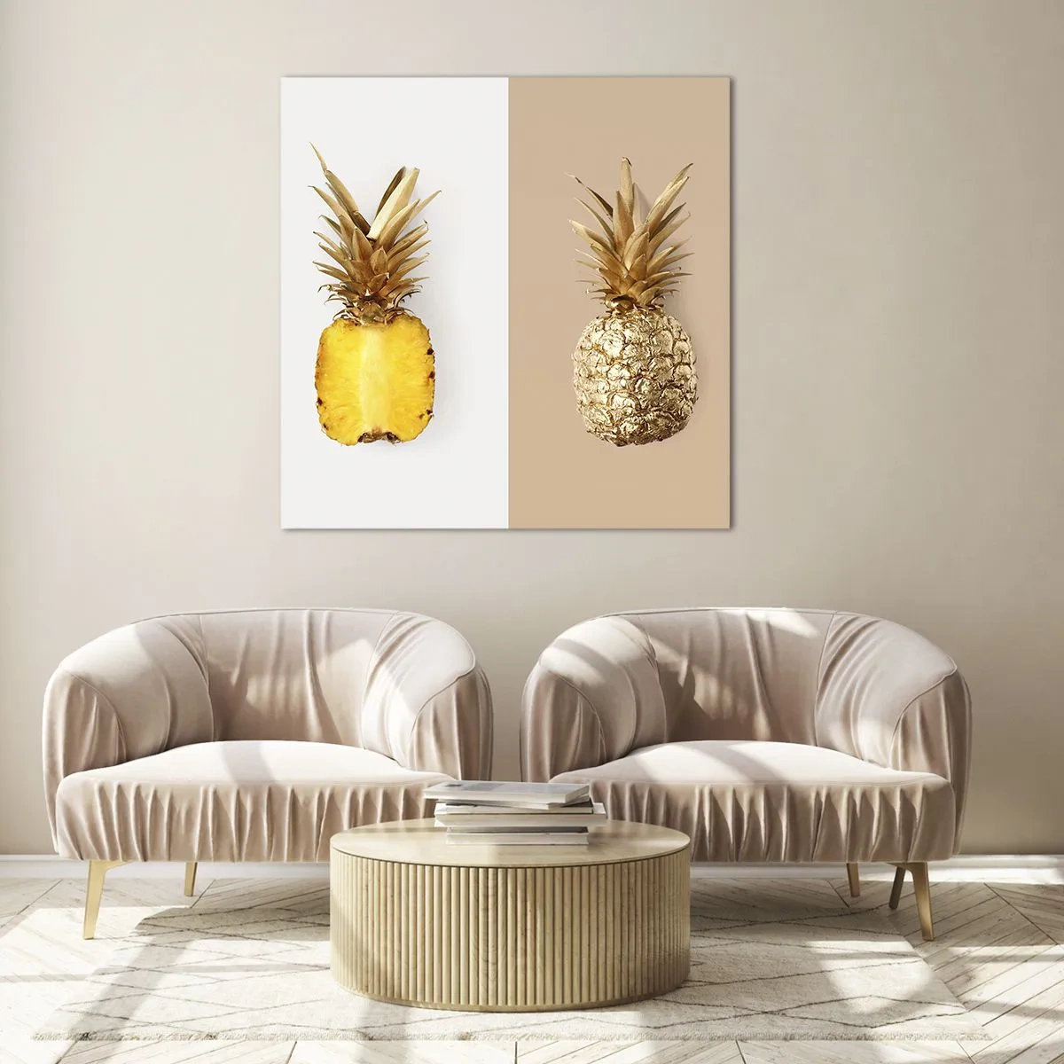 Üveg kép - Ananász nekünk - 70x70 cm