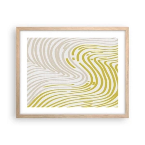 Poszter világos tölgy keretben - Kompozíció szelíd kanyarral - 50x40 cm