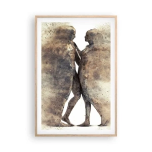 Poszter világos tölgy keretben - Felemelkedtek a porból, hogy szeressenek - 61x91 cm