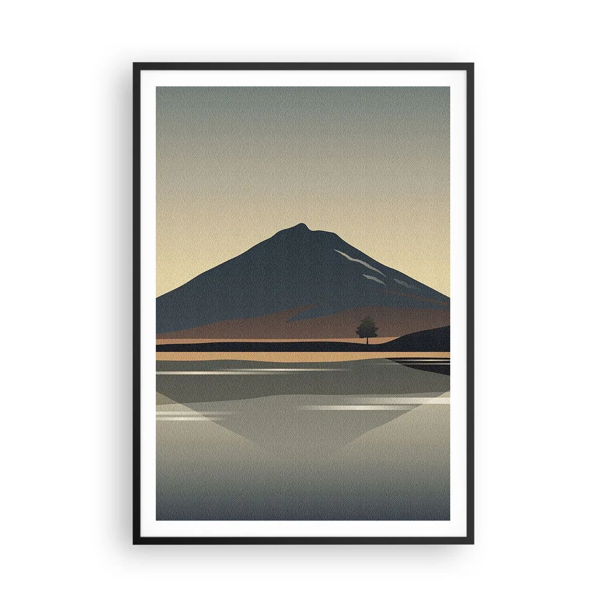 Poszter fehér keretben - Tükörreflexió - 70x100 cm