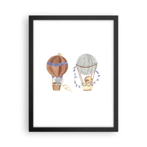 Poszter fehér keretben - Barátok egy utazáson - 30x40 cm