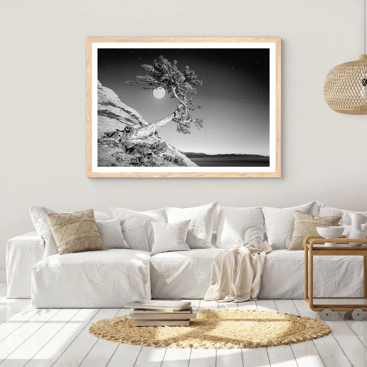 Poszter világos tölgy keretben - Győztes harcos - 100x70 cm