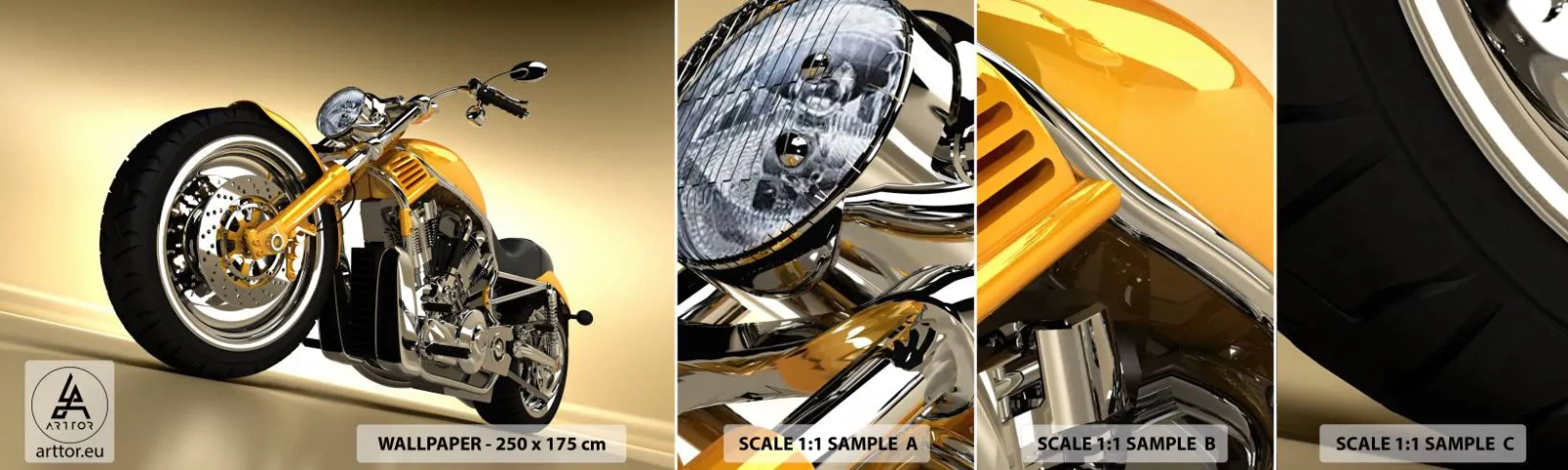 Fotótapéta Minta Standard Eco - Álom az erőről és gyorsaságról - Motorkerékpár, Motor, Autóipari - 100x30 cm
