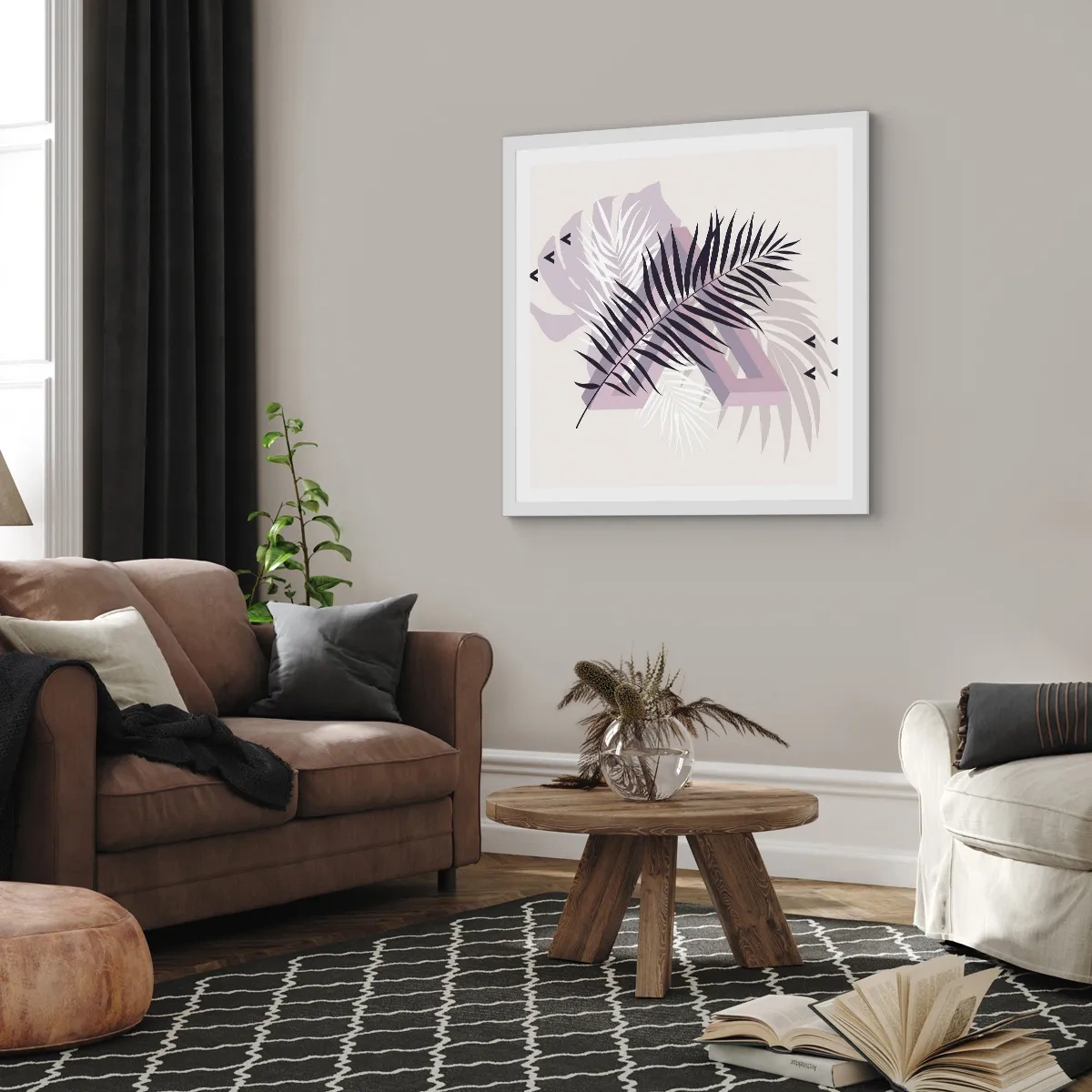 Poszter fekete keretben - Az árnyék árnyéka - 30x30 cm