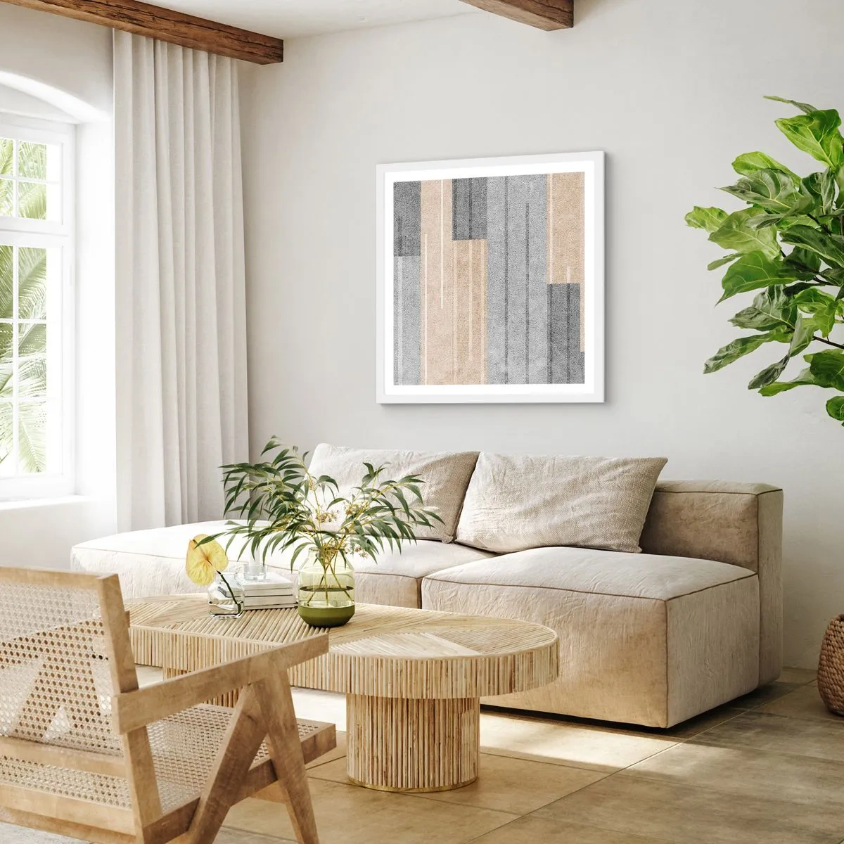 Poszter fekete keretben - Kompozíció: tartsa a függőlegeset - 50x50 cm