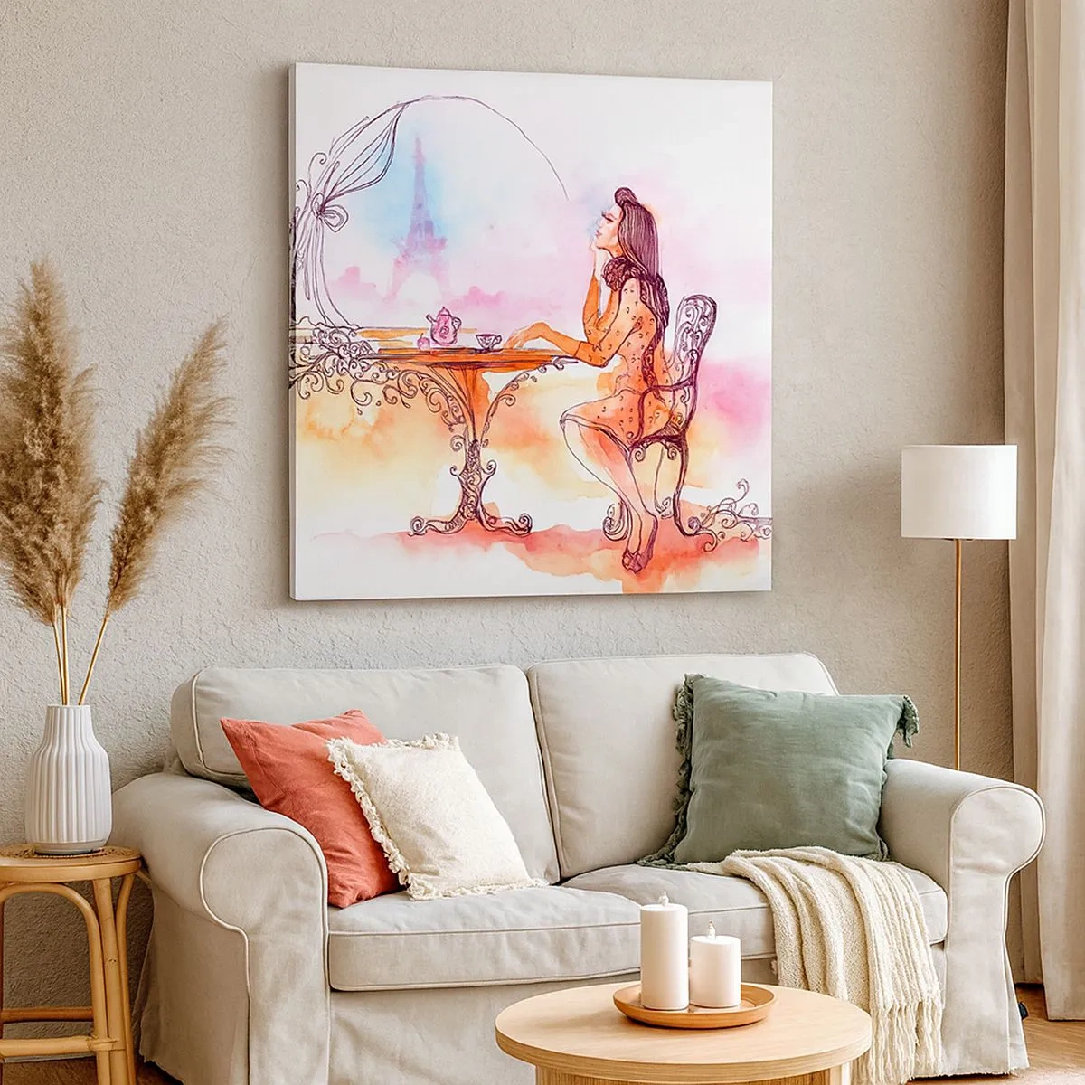 Vászonkép - Párizsi sikk - 30x30 cm