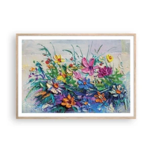 Poszter világos tölgy keretben - Egyáltalán nem csendélet - 100x70 cm