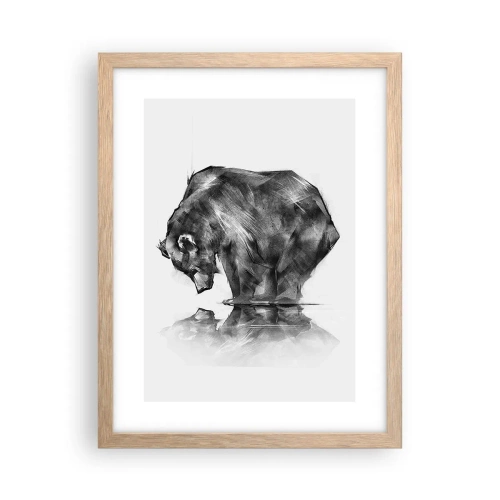 Poszter világos tölgy keretben - Jó látni rokont - 30x40 cm