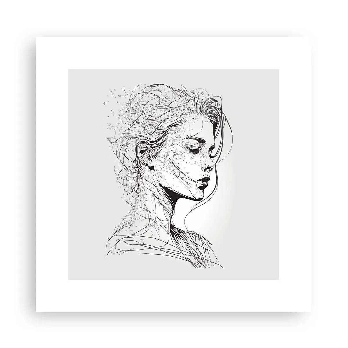 Poszter - Portré álmodozásban - 30x30 cm