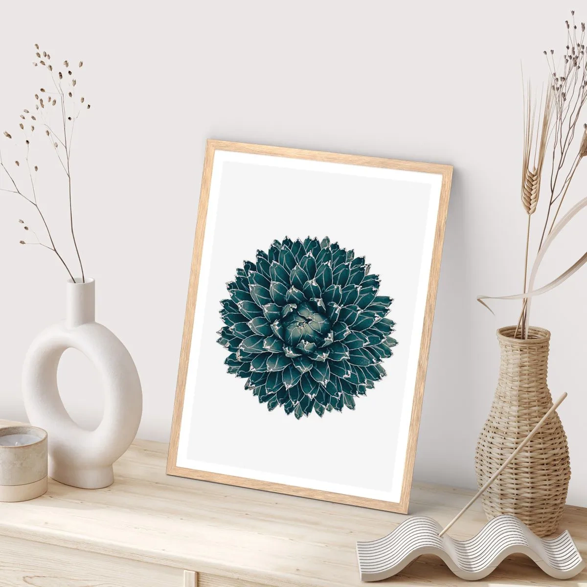 Poszter világos tölgy keretben - A sivatag csillaga - 50x70 cm