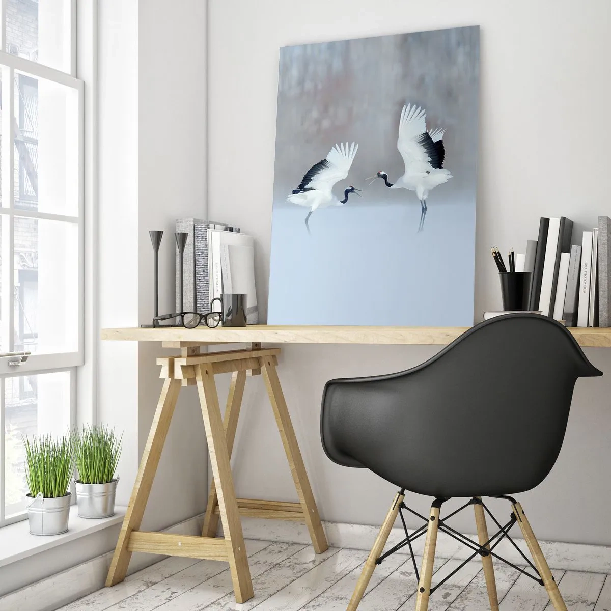 Üveg kép - Tánc a ködben - 50x70 cm