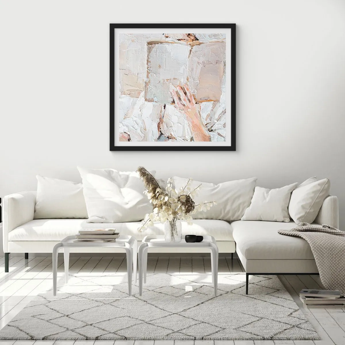 Poszter fehér keretben - Egy másik világban - 50x50 cm