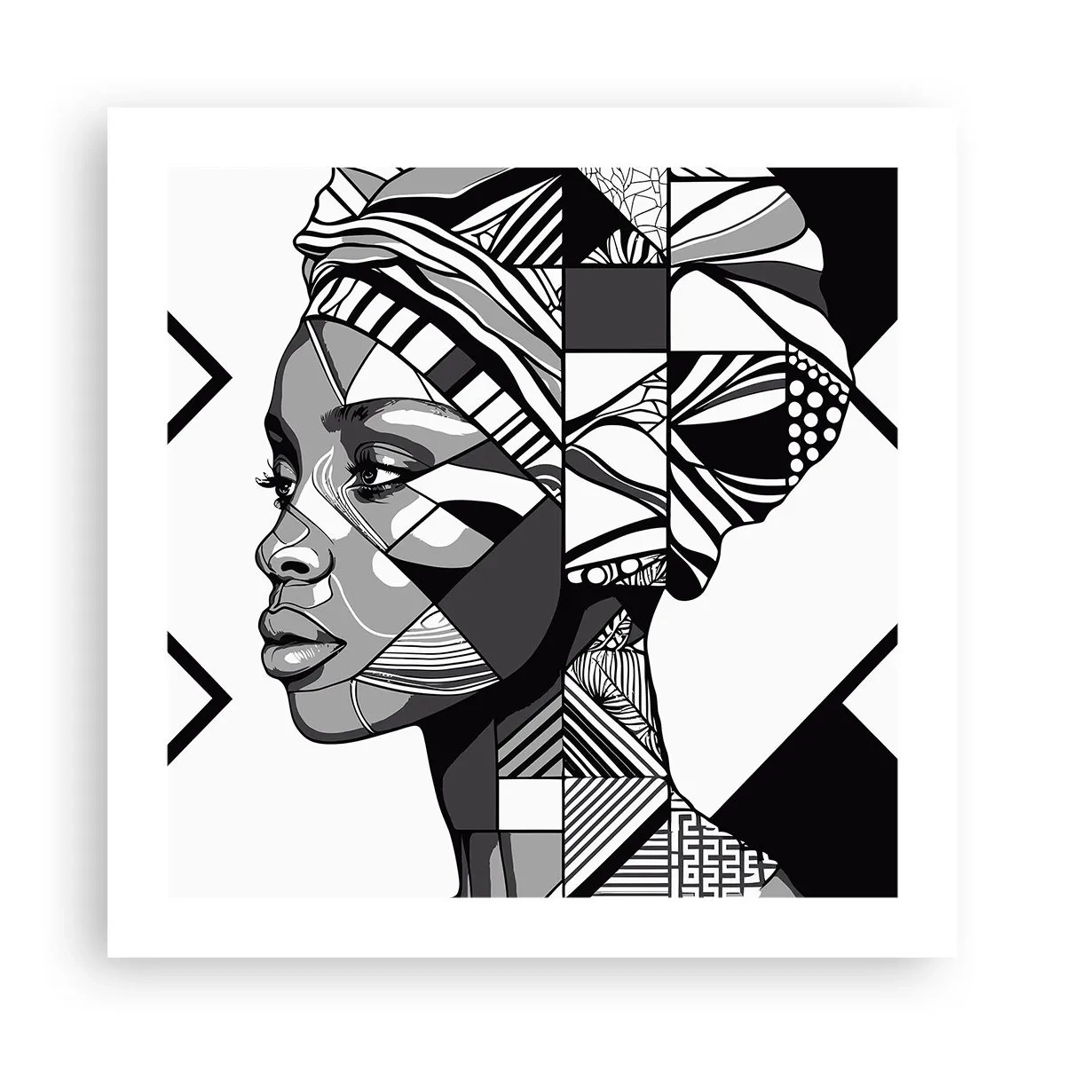 Poszter - Etnikai portré - 50x50 cm