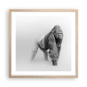 Poszter világos tölgy keretben - Magabiztos az erejében - 50x50 cm