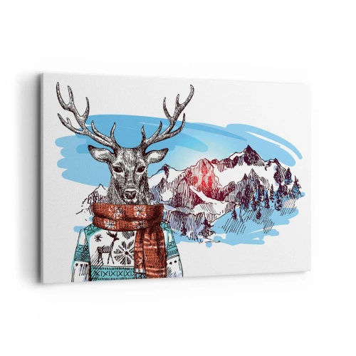 Vászonkép - Még a szarvas sem fázik  - 100x70 cm