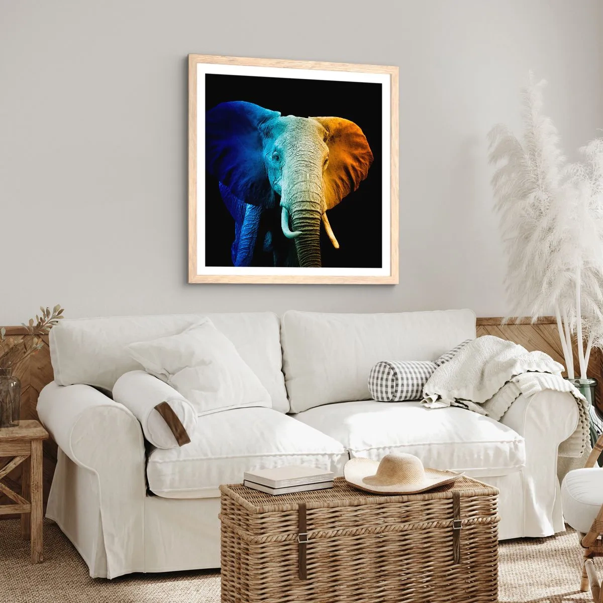 Poszter világos tölgy keretben - Excentrikus, nem különc - 60x60 cm