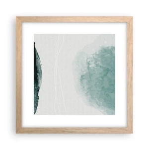 Poszter világos tölgy keretben - Találkozás a köddel - 30x30 cm