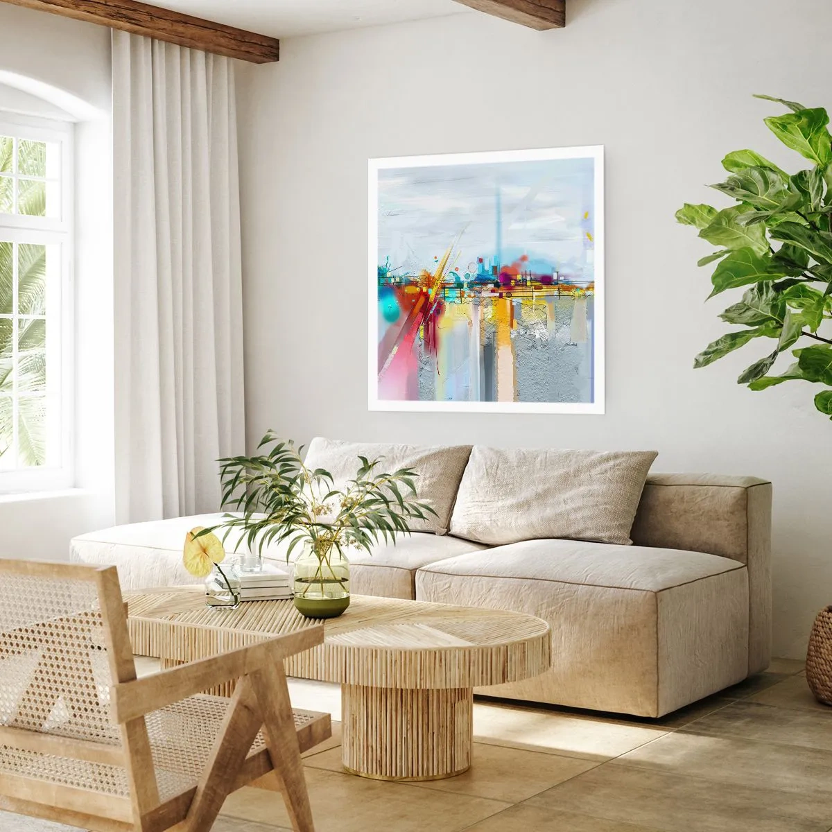 Poszter - Az öröm hídja az élet folyóján - 60x60 cm