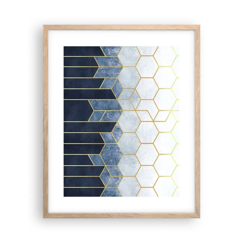 Poszter világos tölgy keretben - Kompozíció szinkópa ritmusban - 40x50 cm