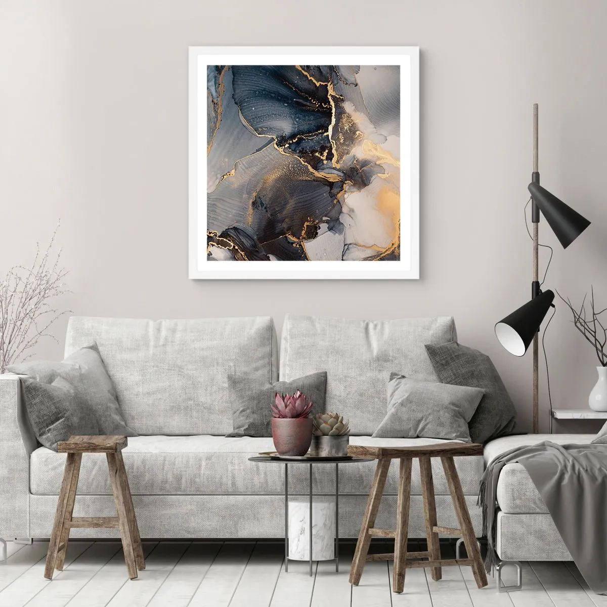 Poszter fekete keretben - Egy kő élete - 40x40 cm