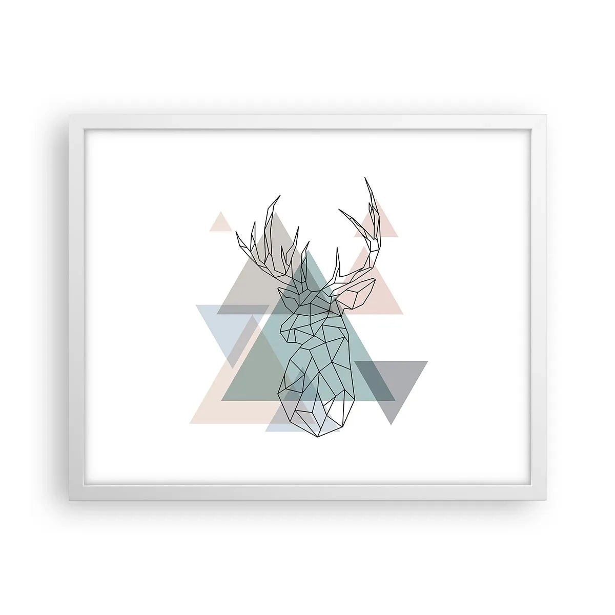 Poszter fekete keretben - Egy geometrikus erdőben - 50x40 cm