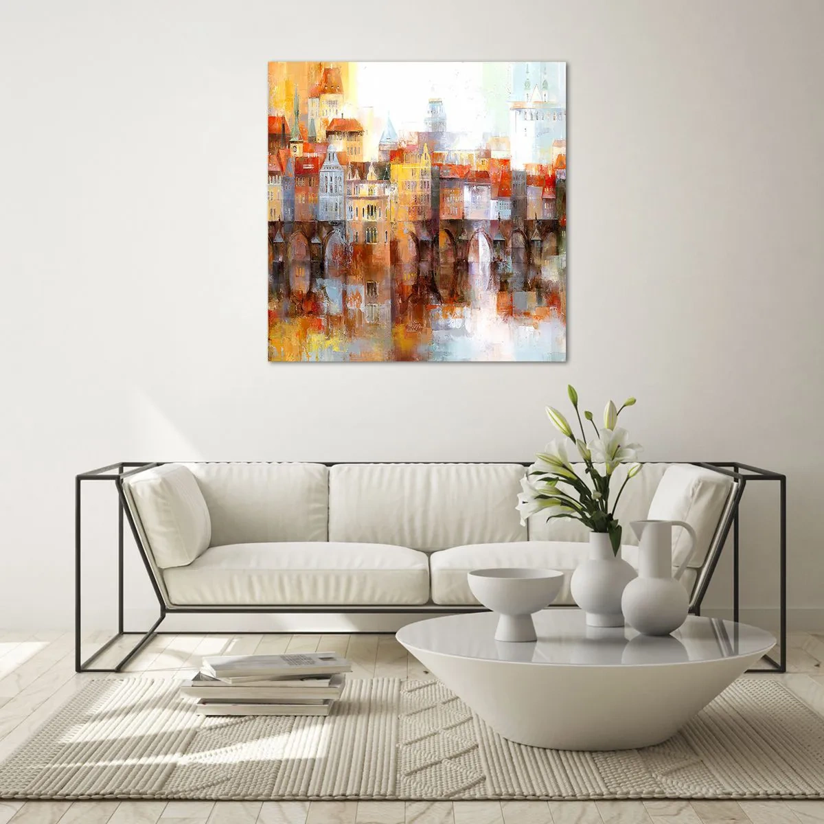 Üveg kép - A híd alatt is gyönyörű - 70x70 cm