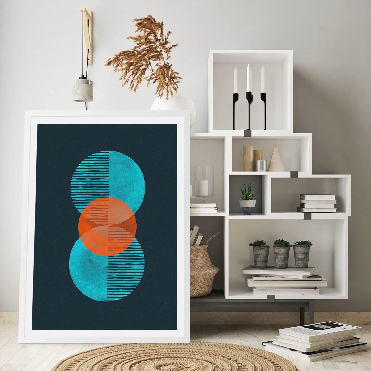 Poszter fekete keretben - Szimmetrikus kompozíció - 70x100 cm