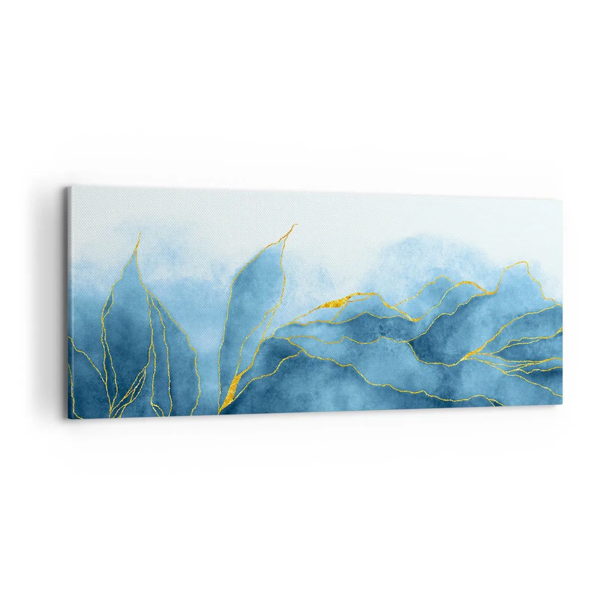 Vászonkép - Kék aranyban - 100x40 cm