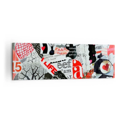 Vászonkép - Hipszter kollázs - 160x50 cm