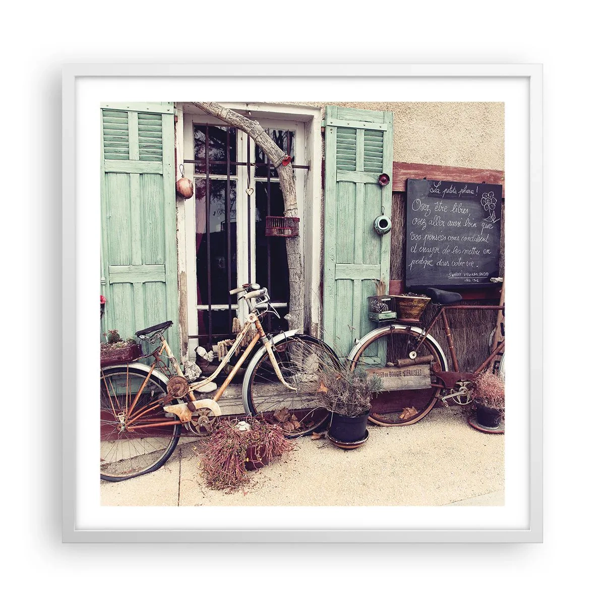 Poszter fekete keretben - Éljen a tartomány - 60x60 cm