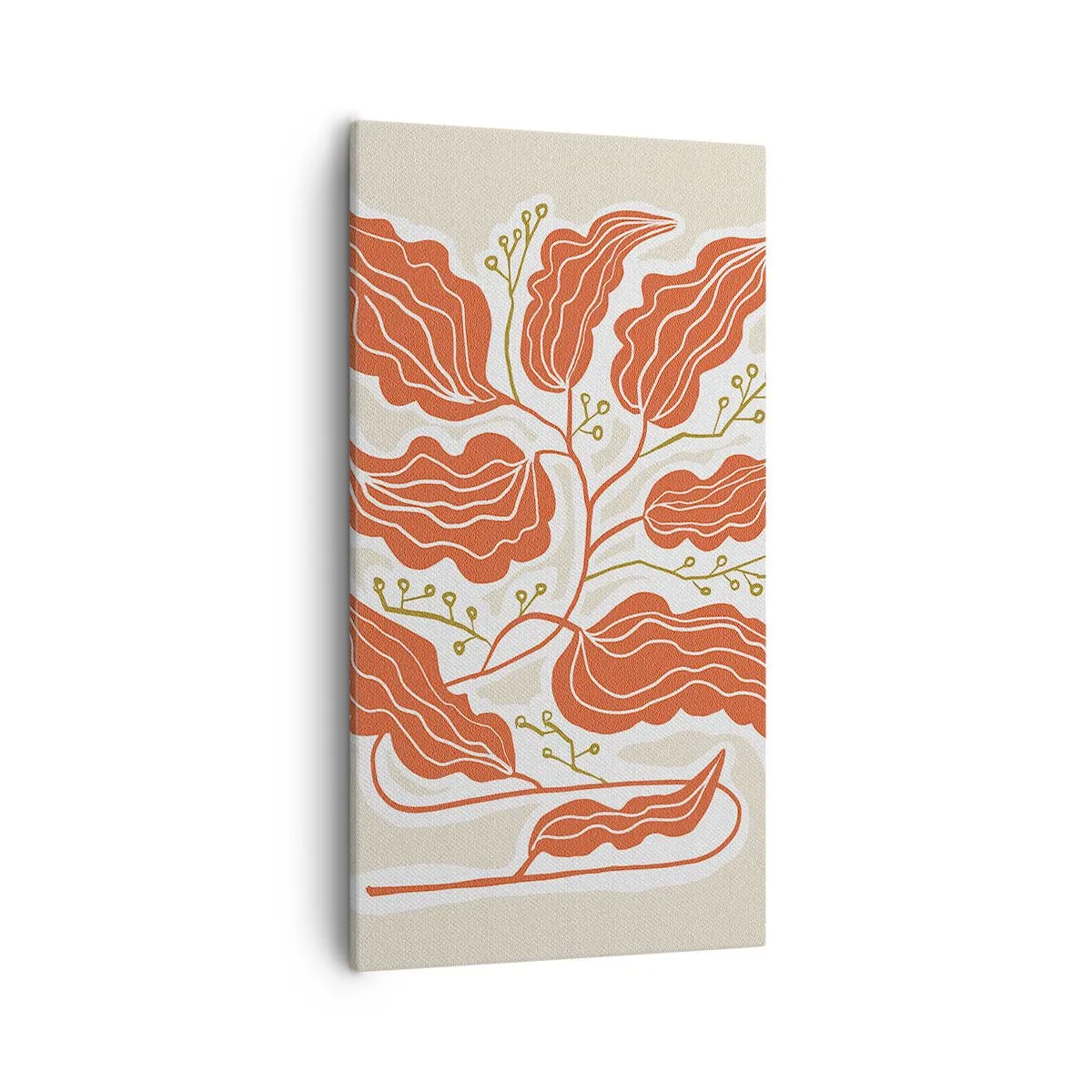 Vászonkép - Népi és korall - 55x100 cm