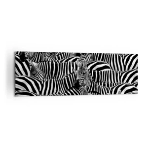 Vászonkép - Csoportos, csíkos portré - 160x50 cm