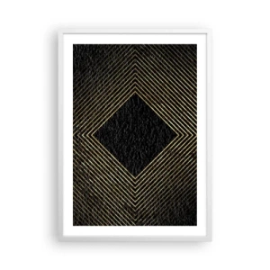 Poszter fekete keretben - Geometria glamour stílusban - 50x70 cm