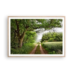 Poszter világos tölgy keretben - Et in Arcadia ego - 100x70 cm