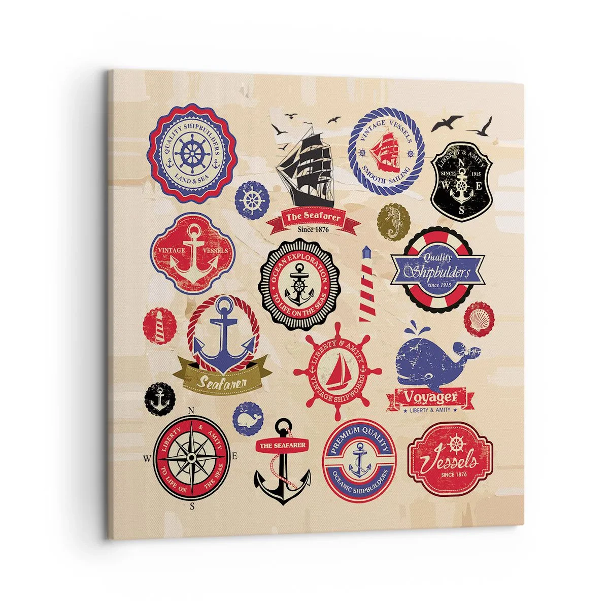 Vászonkép - Vitorlás testvériség - 50x50 cm