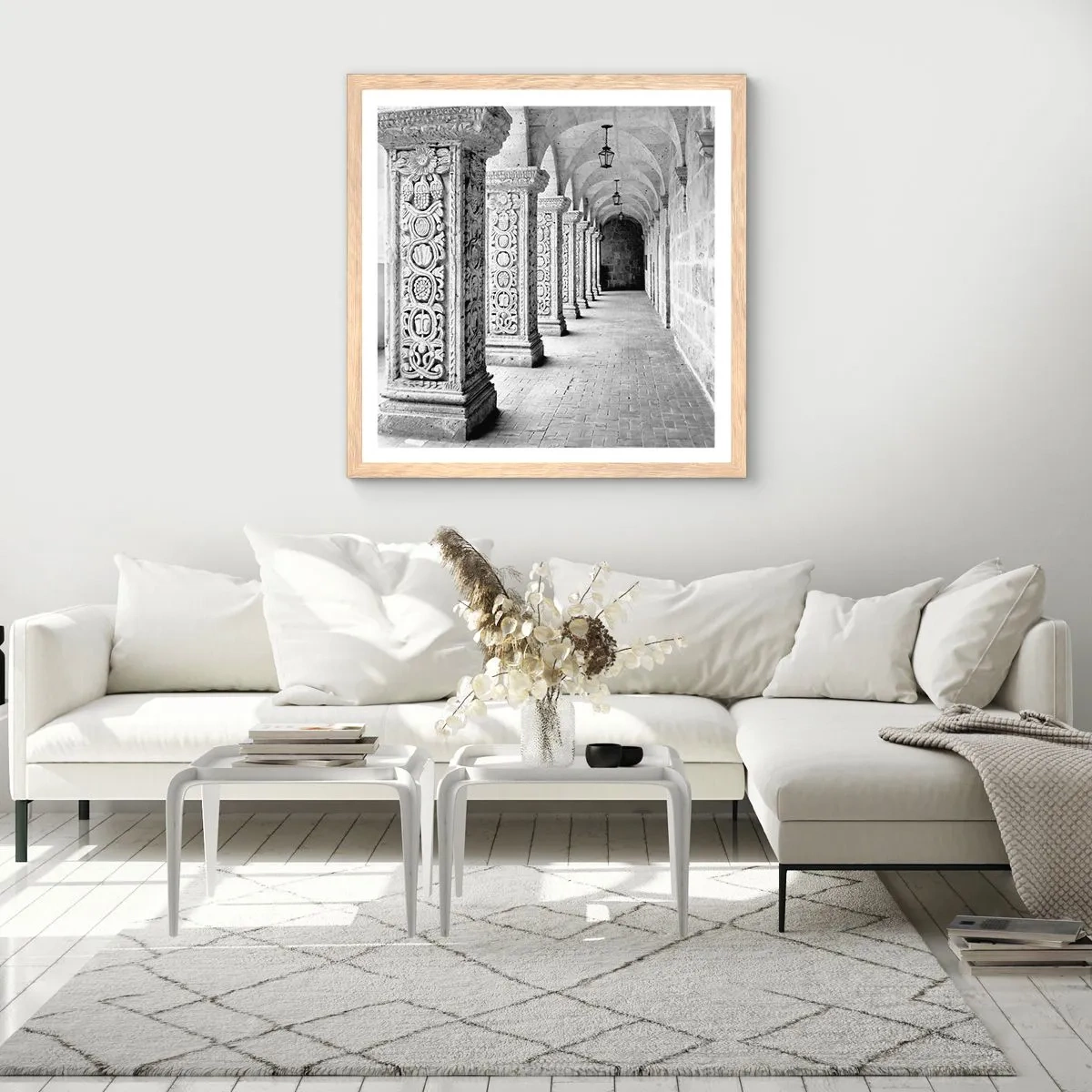 Poszter világos tölgy keretben - És hová megy...? - 40x40 cm